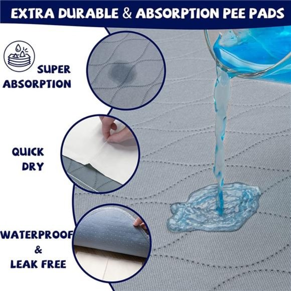 Washable Pee Pads for Dogs Extra Large, 2-Pack Reusable Puppy Pads 31"x 36" - Picture 4 of 6